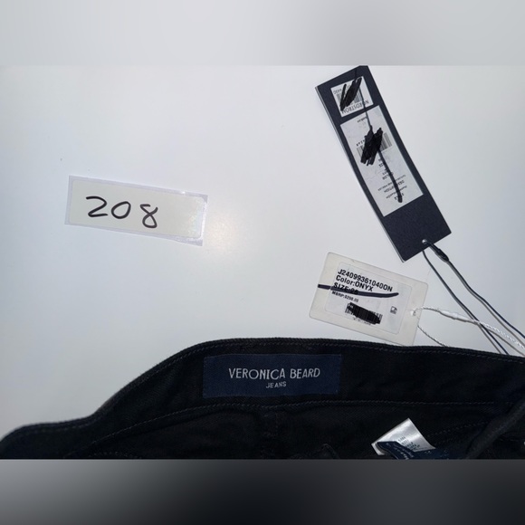 NEW! Veronica Beard Women’s Black wide leg - high rise Designer Jeans - Picture 4 of 5